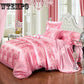 Bed Set Luxury Jacquard Bedding Set Duvet Cover and 2pcs Pillowcase Soft Duvet Cover Set