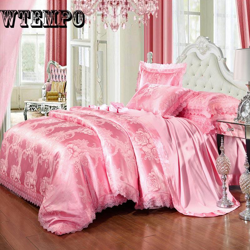 Bed Set Luxury Jacquard Bedding Set Duvet Cover and 2pcs Pillowcase Soft Duvet Cover Set