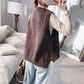Spring and Autumn Sleeveless Waistcoat V-neck Knitted Vest Sweater Fashion Solid Color Women's Vest