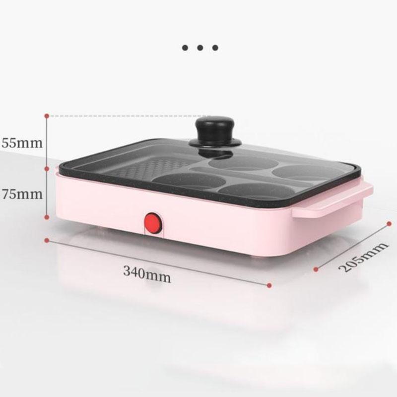 900W Frying and Baking Machine Flat Bottom Frying Pan Waffle Maker Kitchen Supplies for Family