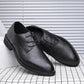 Men's Personality Printed Black Business Dress Shoes Men's Shoes Vintage Design Men's Casual Leather Shoes