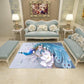 3D Peacock Carpet for Living Room Flower Printed Sofa Large Carpets Bedroom Floor Mats Area Rugs