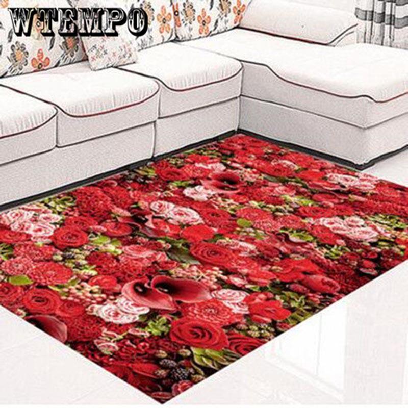 3D Printing Hallway Carpets Bedroom Living Room Tea Table Rugs Kitchen  Antiskid Mats