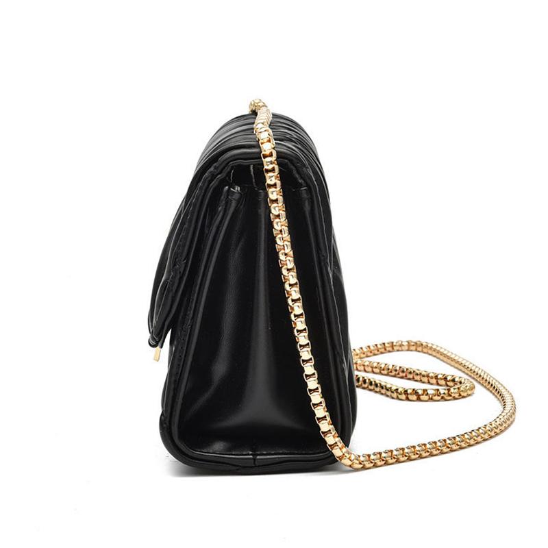 Textured Fold Female Bag Fashion One-shoulder Messenger Bag Wild Chain Small Bag Trend