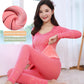 Thermal Underwear Women's Thickening and Velvet Suit Tight-fitting Body Students Autumn Clothes Long Trousers Youth Winter Cotton Sweater