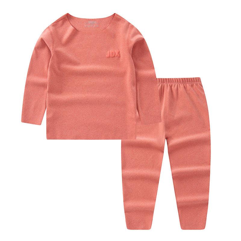 Children's Underwear Set Seamless Self-heating Autumn Clothes Long Pants Suit Baby Thermal Underwear Autumn and Winter Home Service