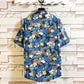 Summer Beach Shirt Men Tees Half Sleeve Clothes Leaf Fruit Print T-shirt Button Up Top Casual Male Undies Plus Size Overshirt