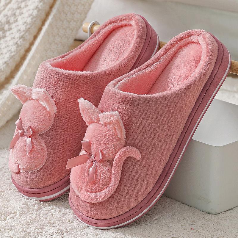 Warm Cotton Slippers Autumn and Winter Indoor Fashion Flat Shoes Leisure and Entertainment
