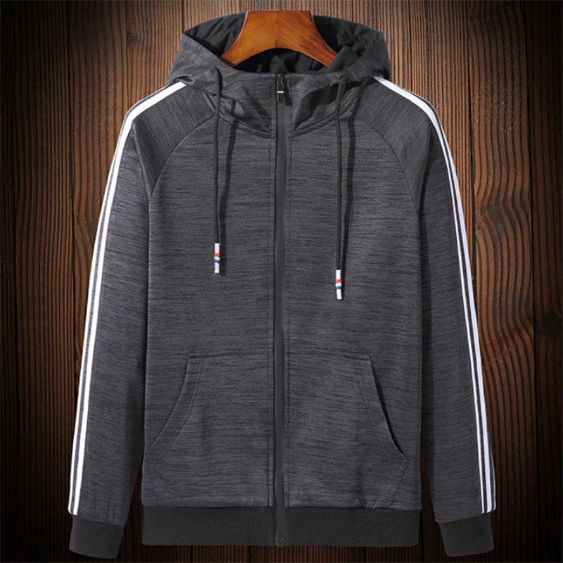 Spring and Autumn Plus Size Jacket Cardigan Jacket Men's Casual Zipper Student Sports Hoodie Fat Jacket Sweater Plus Fertilizer