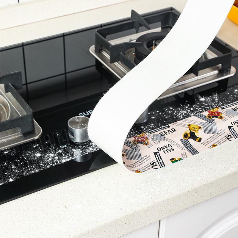 Kitchen Beauty Seam Stickers Sink Self-adhesive Waterproof Stickers Kitchen Sink Bathroom Sink Vanity Electrostatic Absorbent Stickers Can Be Washed