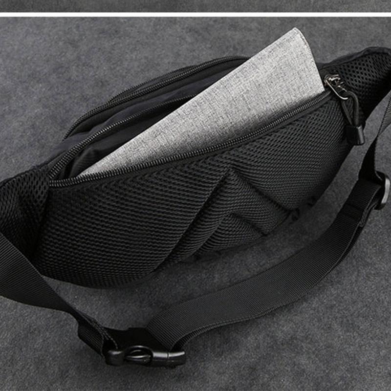 Men's and Women's Canvas Mobile Phone Pockets Outdoor Riding Diagonal Bag Multi-functional Running Mobile Phone Bag