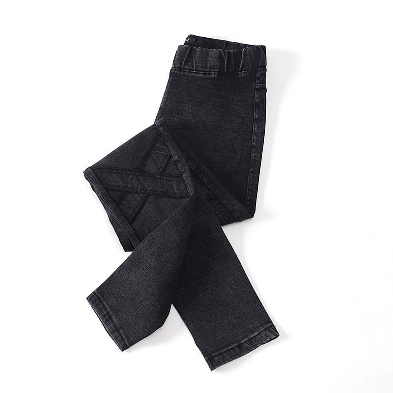 WTEMPO Women's Jeans Large Size Tight Elasticity Small Feet Pencil Pants Was Thin and High Waist Elastic Denim Leggings