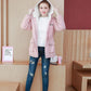 Autumn Winter Women Hooded Parka Jacket Short Thickened  Casual Loose Drawstring Windbreaker Jacket Plus Velvet Parka Coat