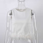 Camisole Women's Inner Hem Stitching Feather Slim Fit Sleeveless Solid Color Cropped Top