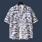 Beach Tees Hawaiian Shirt Half Sleeve T-shirts Plus Size Overshirt Casual Print Undies Button Up Cardigan Men Clothing Summer