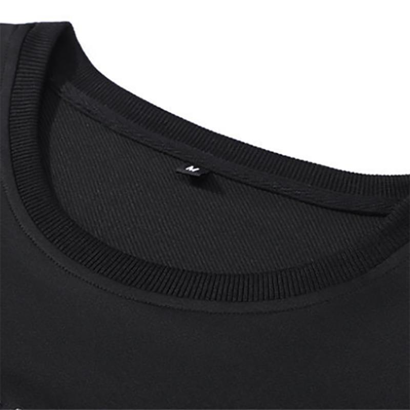 Sweater All-match Color Contrast Youth Round Neck Pullover Loose Thick Warm Top Men's Fashion Sweater