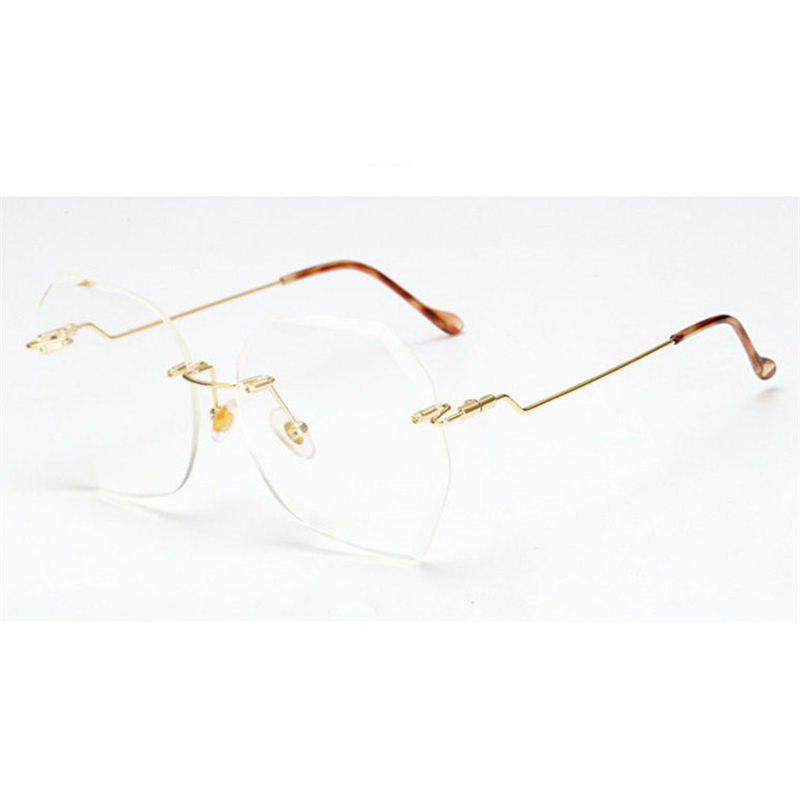 Rimless Sunglasses Women Oversized Luxury Brand Designer Diamond Cutting Lens Sun Glasses Famale Pin