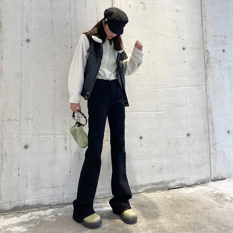 European and American Style High Waist Speaker Elastic Jeans Female Autumn Tight Weight Thin Retro Vertical Throttle Plus Micro-trousers Tide