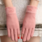 Fingerless Warm Gloves Female Winter Cute Korean Version Half-finger Plus Velvet Thick Cotton Driving Leak Two Fingers