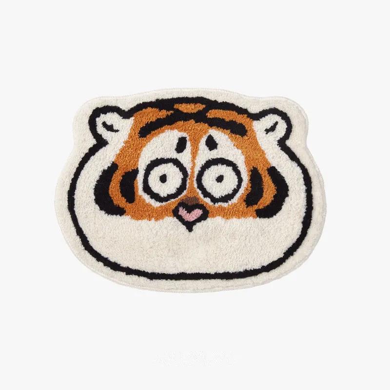 Imitation Cashmere Thick Tiger Carpet Bedroom Bedside Carpet Special-shaped Carpet Bathroom Non-slip Absorbent Mat
