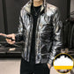 Winter Shiny Down Jacket Men's Mid-length Korean Style Trendy Brand Men's Thick Warm Jacket