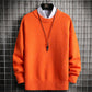 Autumn And Winter Men Casual Imitated Mink Wool Solid Color O Neck Pullover Sweaters 9 Color M-3XL