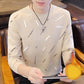 Winter Plus Velvet Padded Sweater Men's Round Neck Pullover Long-sleeved T-shirt Casual Jacket Top