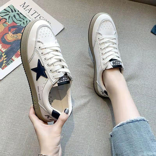 Women's Flat Bottom Shoes Spring Ins Small White Shoes High Street Student Shoes Casual All-match Shoes Ladies Skate Shoes