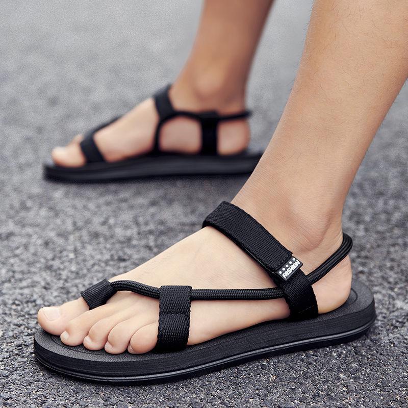 Summer Beach Shoes Men Sandals Roma Leisure Breathable Clip Toe Dual-purpose Sandals Male Soft Shoes