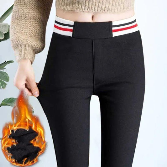 Autumn and Winter High Waist Outer Wear Leggings Women's Black Tight Trousers Feet Pants Nine-point Pants Pencil Pants
