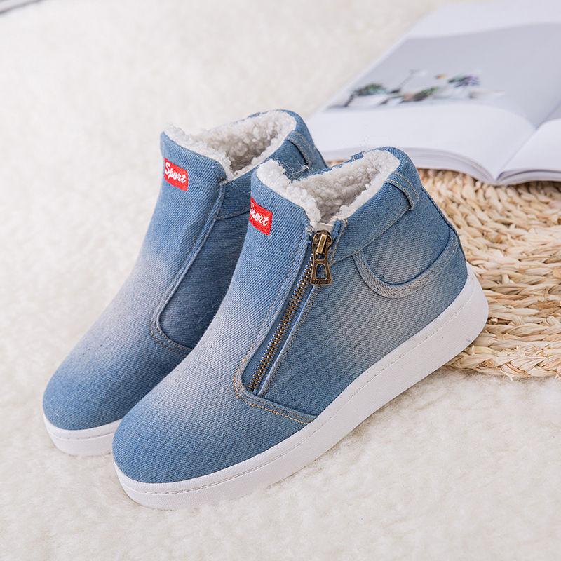 Women's Winter Cowboy Shoes Fashion All-match Warm Boots Snow Warm Winter Ankle Boots Cotton Shoes