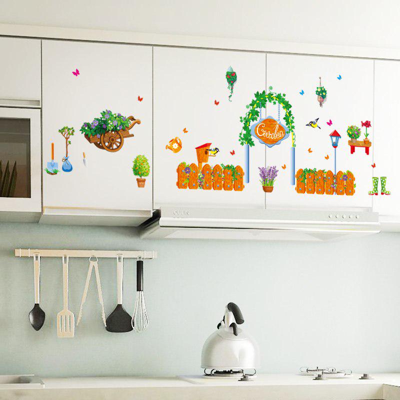 [sticker ]Green Plant Garden Wall Stickers Home Decor Living Room Bedroom Kitchen Window Art Decals