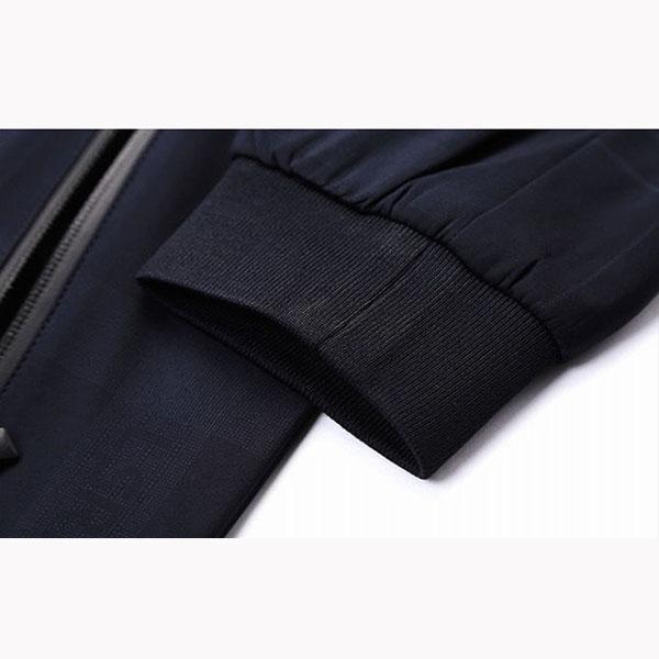 Men's Spring and Autumn Stand Collar Thin Coat Plaid Casual Slim Jacket Middle-aged High Quality Baseball Uniform Jacket