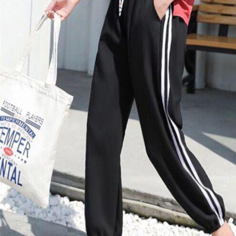 Spring and Summer New Sports Pants Girl Student Korean Version of Harajuku BF Trend Thin Section Loose Ins Trousers