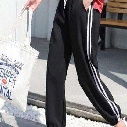Spring and Summer New Sports Pants Girl Student Korean Version of Harajuku BF Trend Thin Section Loose Ins Trousers