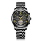 Fashion Luxury Brand Leather Tourbillon Watch Automatic Men Wristwatch Men Mechanical Steel Watches