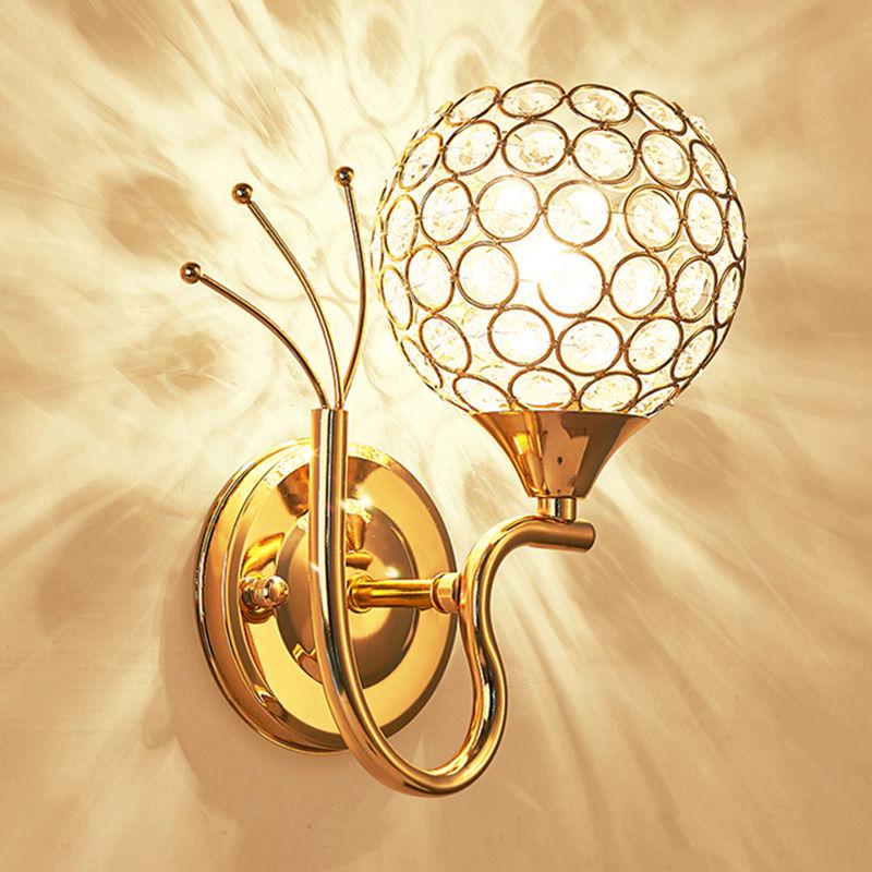 Wall Sconce Crystal Wall Light Simple Creative Bedroom Bedside Wall Lamp Crystal Lights Home Ligting