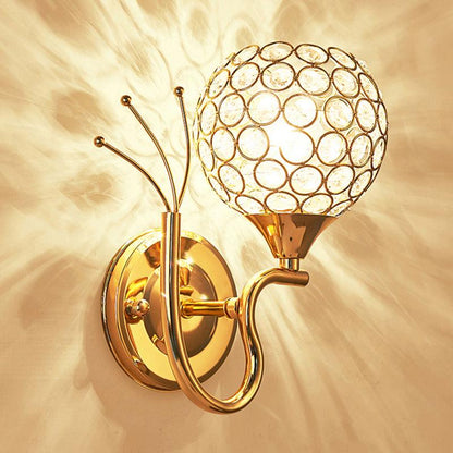 Wall Sconce Crystal Wall Light Simple Creative Bedroom Bedside Wall Lamp Crystal Lights Home Ligting