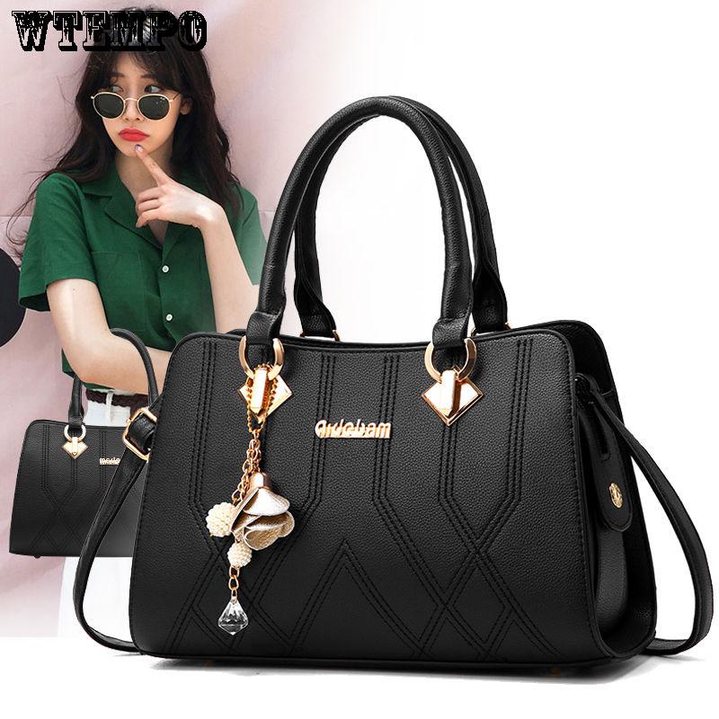 Fashion casual wild handbag shoulder bag handbag leather texture package lady