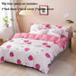 Bed Sheet Four-piece Bed Cover Non-slip Duvet Cover Bed Sheet Pillowcase Set 1.5 M 1.8 M Bed Home Pink Strawberry
