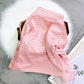 Girls Middle-collar Bottoming Shirt Plus Velvet Padded Long-sleeved Children's Warm Top Half High Collar