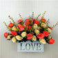 Artificial Flower Artificial Flower Set Hanging Basket Hanging Basket Rose Silk Flower Dining Table Plastic Flower Living Room Interior Decoration