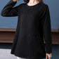 Spring Fall Long Sleeve Splicing T-Shirts Women Clothing Fashion Casual Plus Size Loose Tee Shirt Femme Tops Pullovers