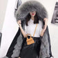Winter Coat Shawl Jacket Hood Faux Fur Scarf Collar Overcoat Necks Down Coat Accessories