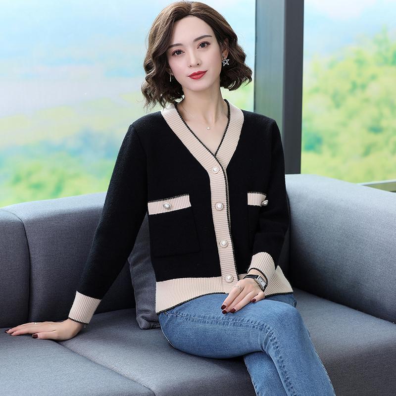 Spring and Autumn Tide Sweater February and August Jacket Women Loose Knit Cardigan Short