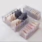 3 Pieces Storage Box, Multipurpose Household Storage Box Commodity Shelf for Underwear Socks, White/Gray