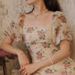Female Vintage High Waist Super Fairy Holiday Dress Elegant Hollow Out Embroidery Split Party Dress