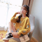 Fashion Knitted Sweater Autumn and Winter Jacquard Round Neck Pullover Sweater Women Loose