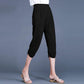 Summer Thin Cropped Pants Women Korean Version of Wild Loose Large Size Black Shorts Casual Pants Women