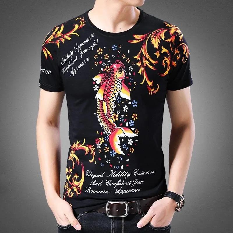 3D Animal Print Shirt Men Tees Fashion Overshirt Half Sleeve T-shirt Loose Breathable Pullover Summer